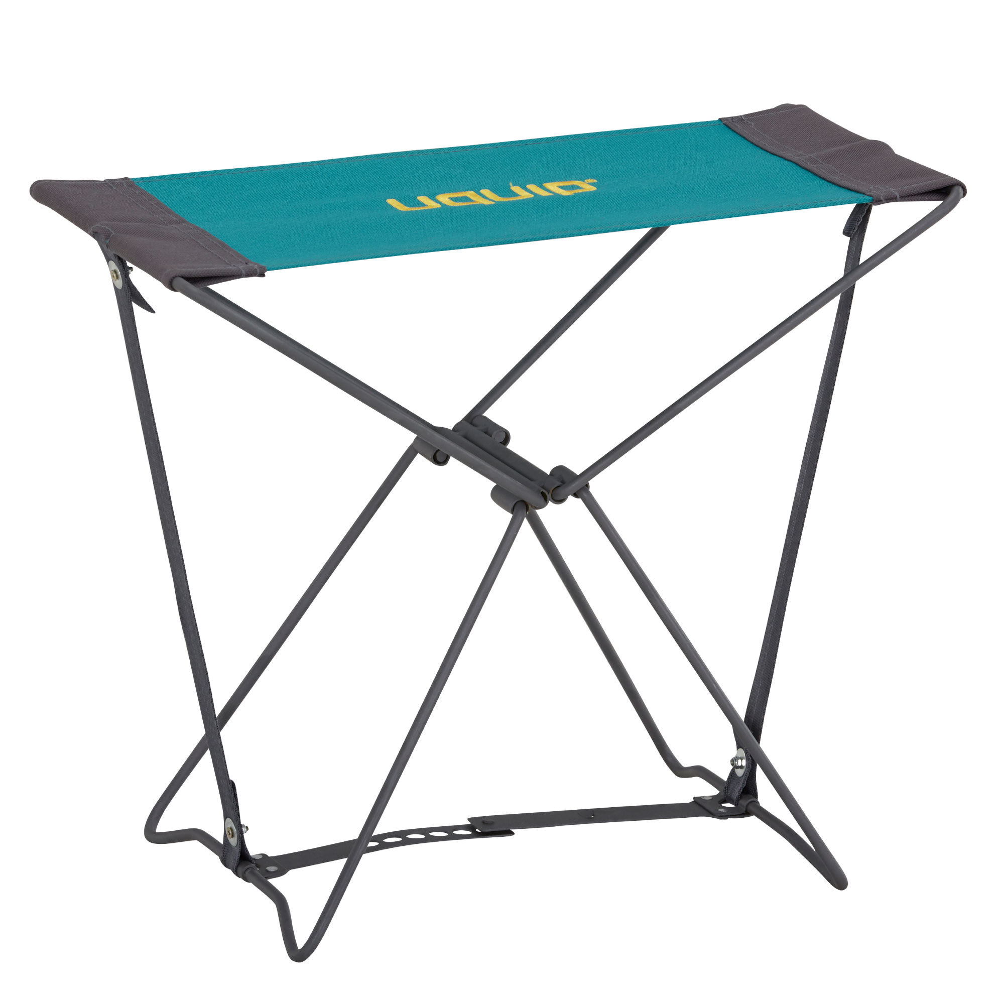 Uquip Fancy Portable Folding Stool for Camping and Sports Grey Petrol Blue 